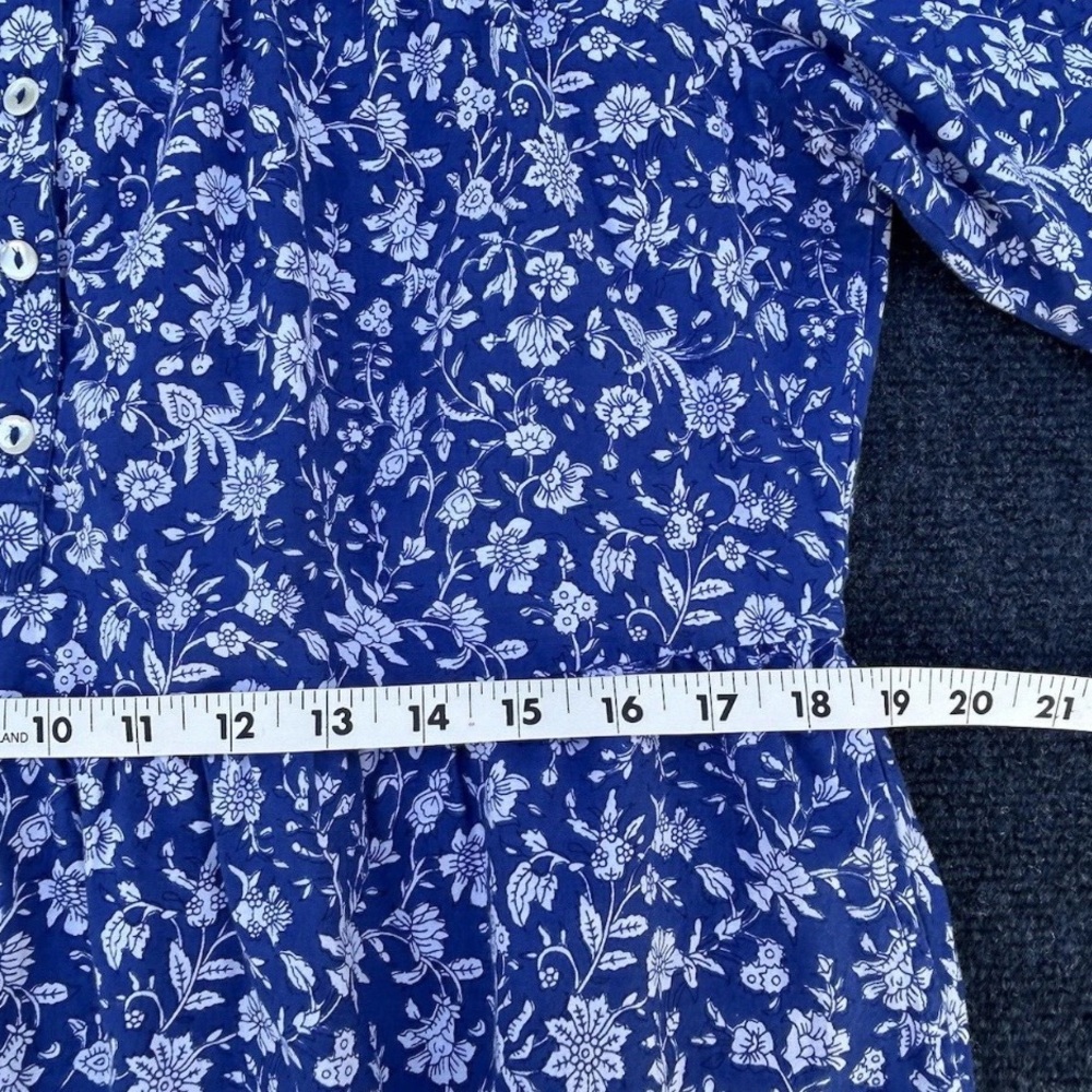 Pink City Prints Georgie Midi Dress in Indigo Lolita Pockets Size Medium - Picture 10 of 16
